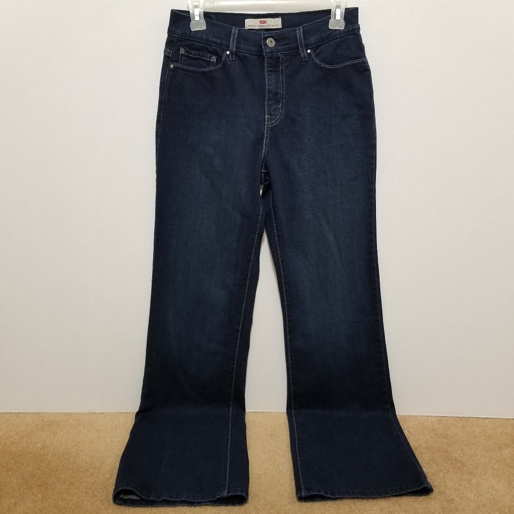 Levi's jeans 8 Perfectly Slimming 512 Bootcut denim studded embellished pockets
